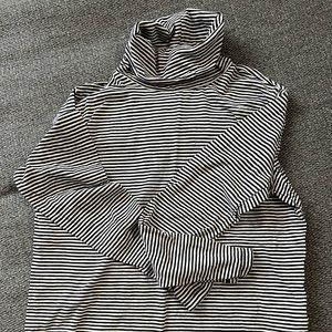 Madewell Navy & White Striped Turtleneck